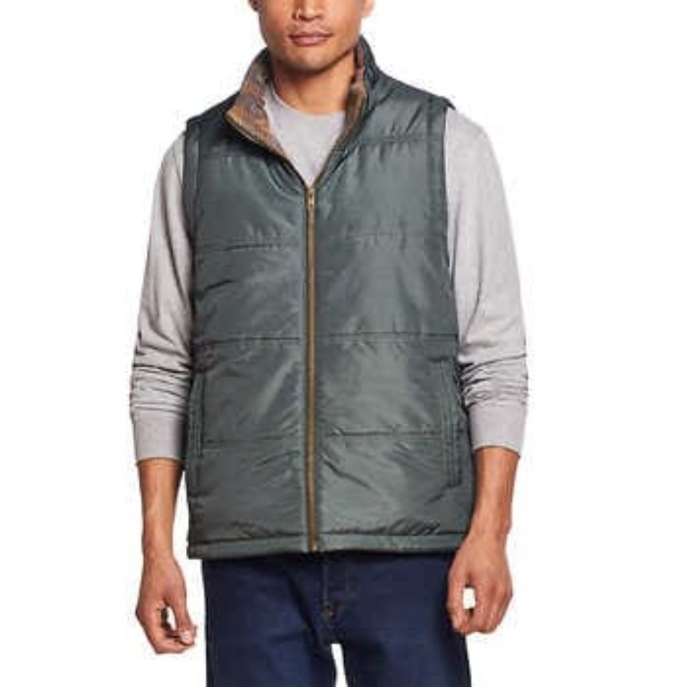 Weatherproof Vintage Men’s Flannel Lined Puffer Vest